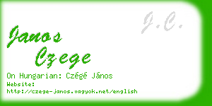 janos czege business card