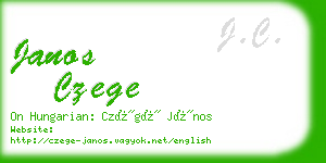 janos czege business card